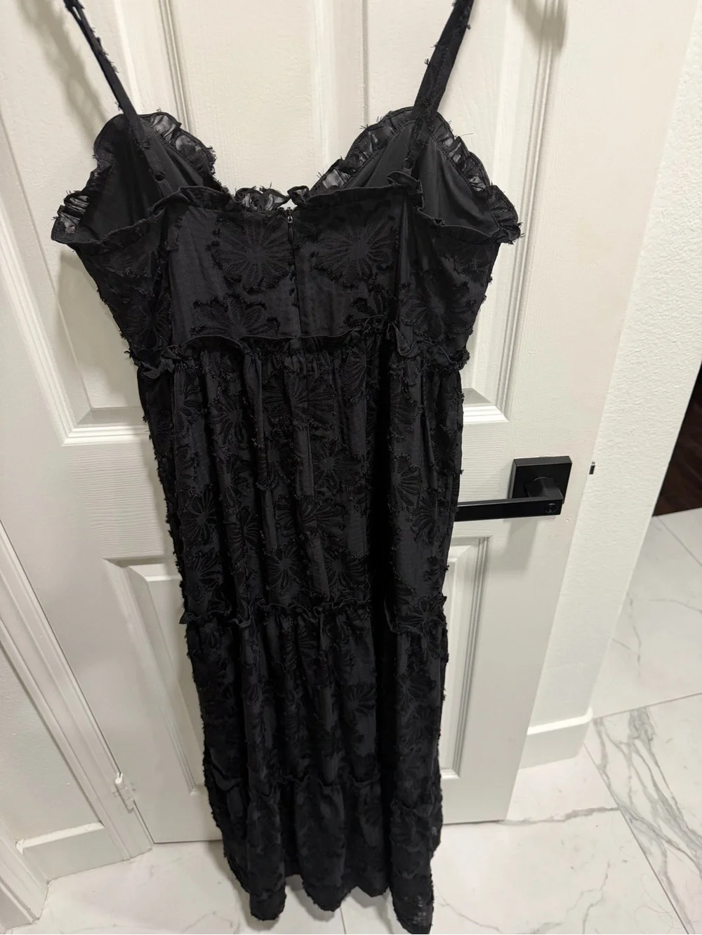 Altar’d state Black Textured Tiered Maxi Dress - Women's